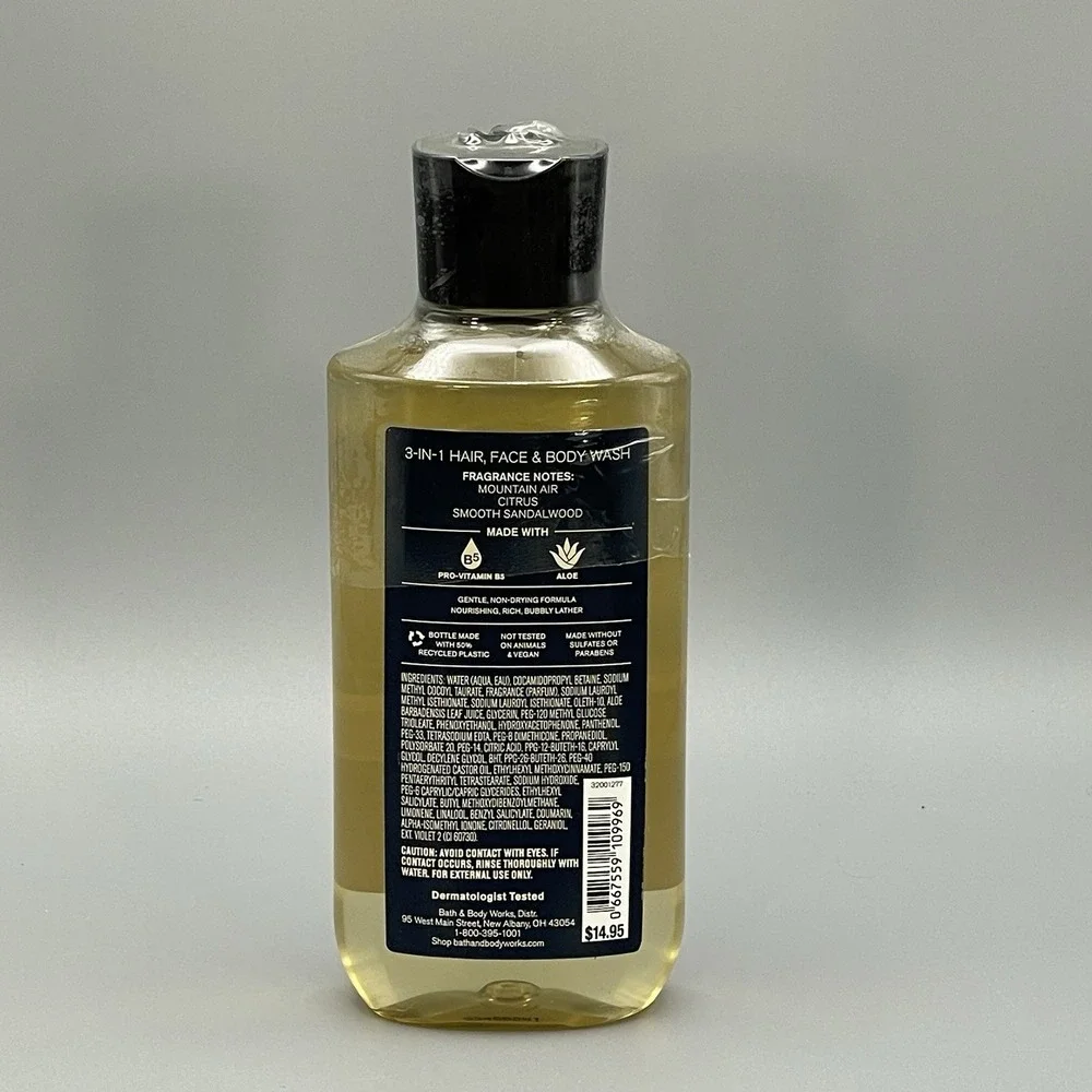 Men's Bath & Body Works Collection 3-in-1 Hair Face Body Wash RIDGELINE 10 Fl Oz